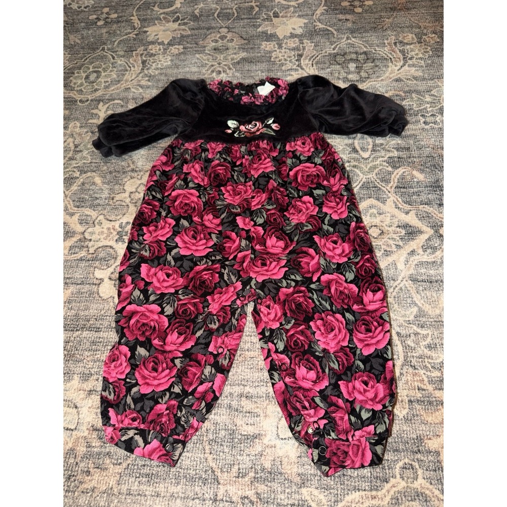 Vintage Mufflings Floral Baby Infant Outfit